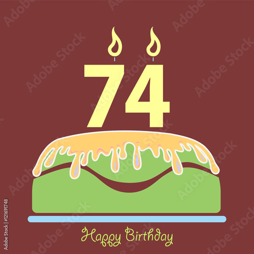 tort urodzinowy, Birthday card with cake