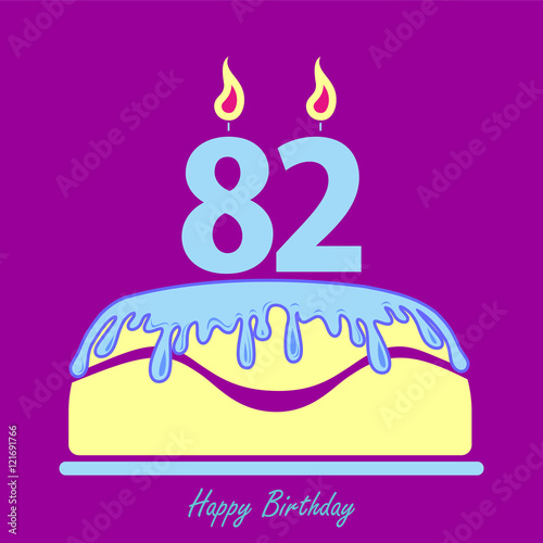 tort urodzinowy, Birthday card with cake