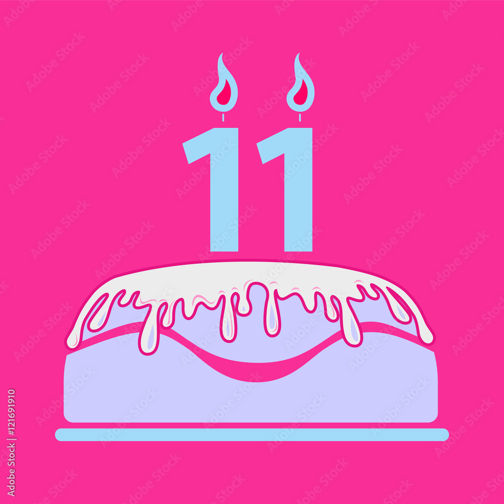 tort urodzinowy, Birthday card with cake