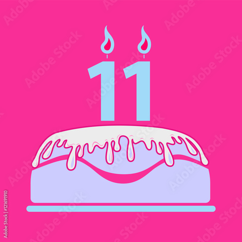 tort urodzinowy, Birthday card with cake