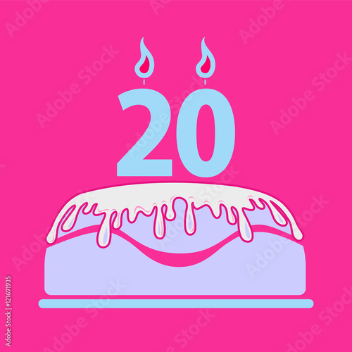 tort urodzinowy, Birthday card with cake