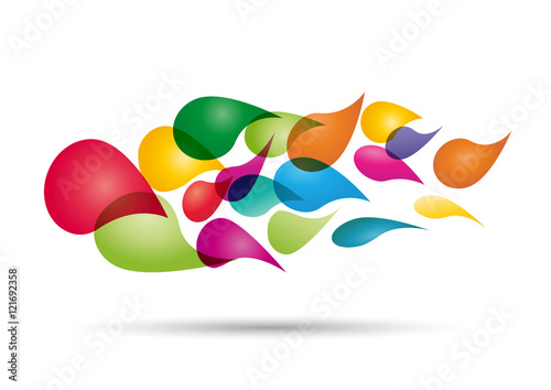 Vector abstract colored background with drops of printer