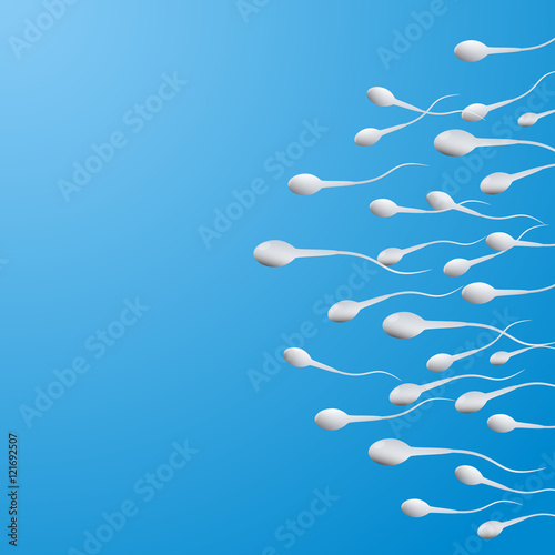 Vector illustration sperm that runs towards the egg, Competition