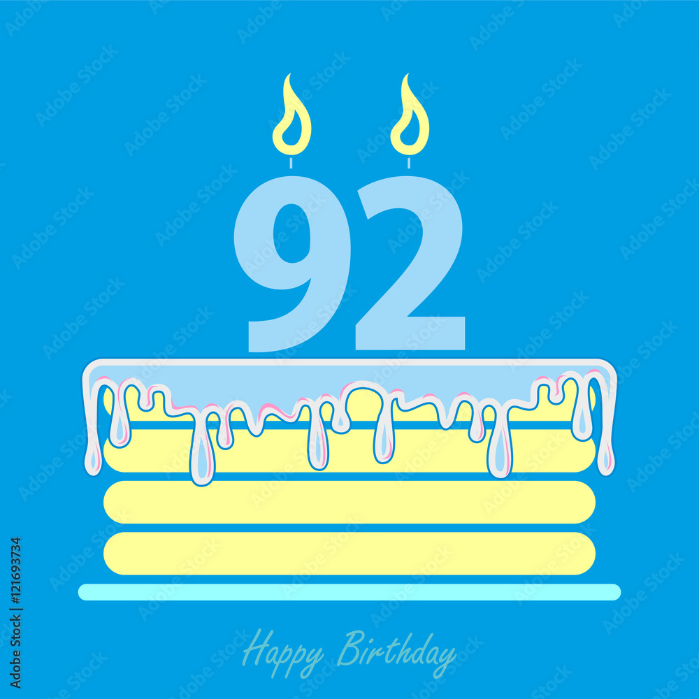 Fototapeta premium Birthday card with cake