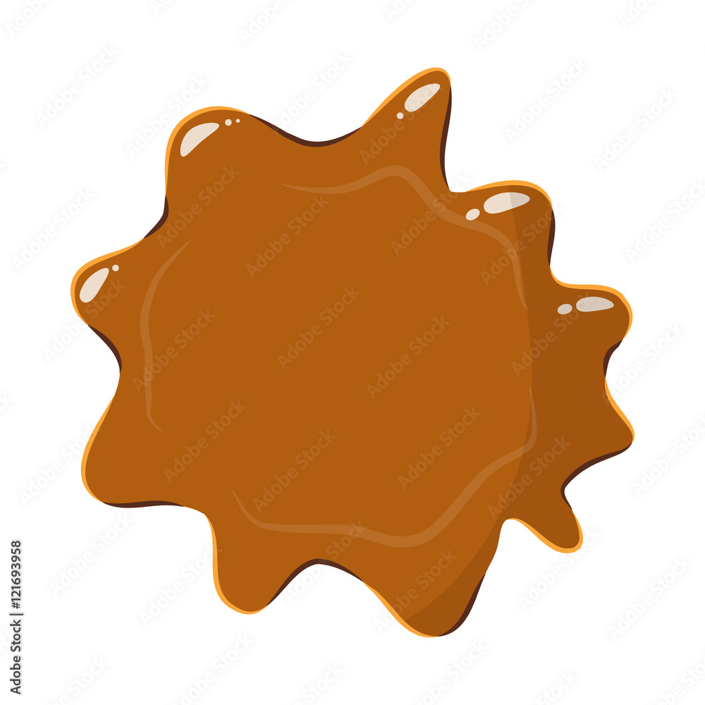 Brown caramel icon isolated on white background. Sweetness symbol Brown caramel icon isolated on white background. Sweetness symbol