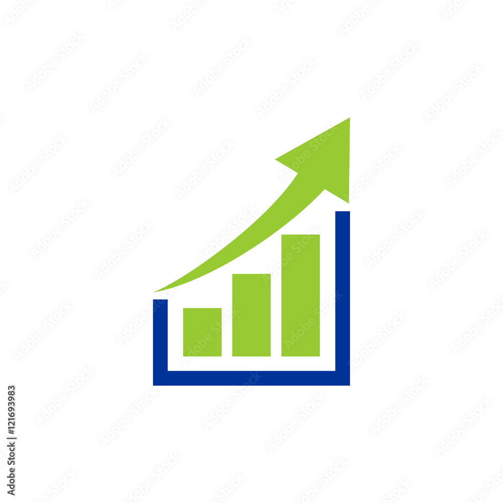 Simple Statistics Stockmarket Logo Vector Image Icon