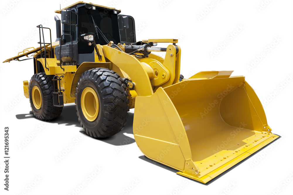 Fototapeta premium Big wheel loader with a big scoop