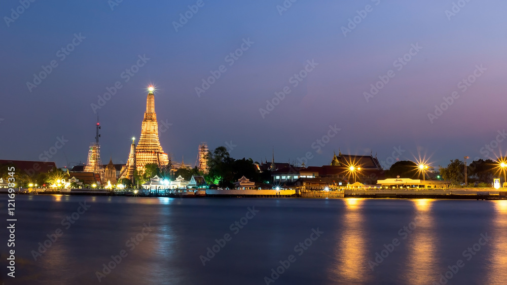 Prang of Wat Arun. Bangkok,Thailand. public Art