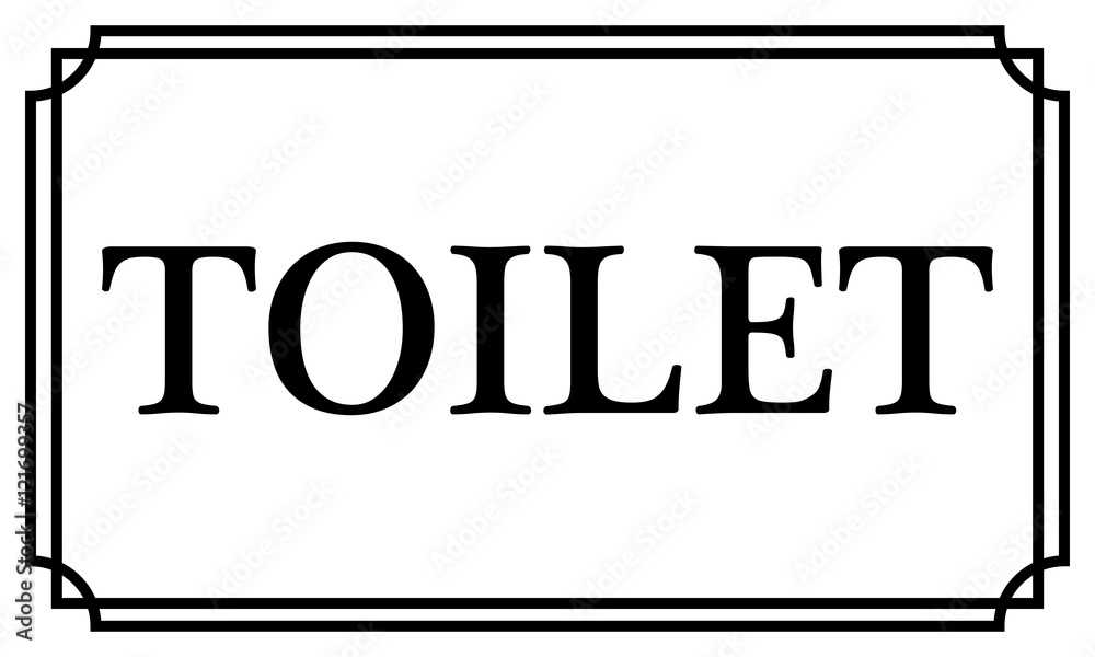 Toilet sign text letter Stock Vector Adobe Stock