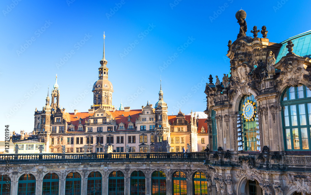 Zwinger - baroque architecture in Dresden, Saxony, Germany