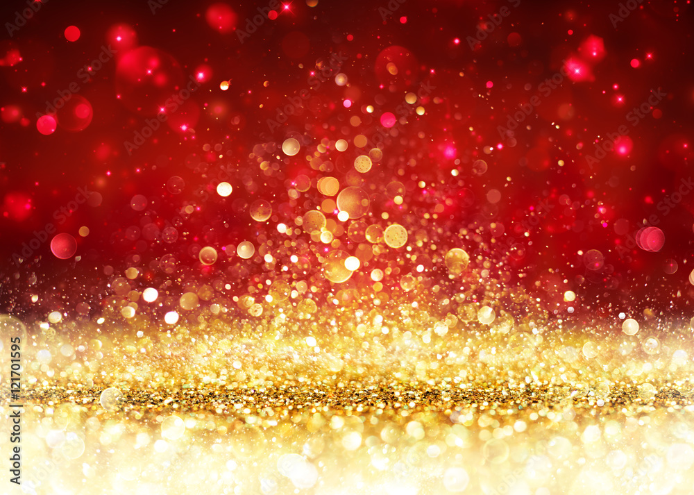 red and gold sparkle background