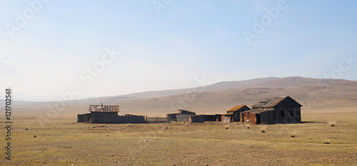 old barn in the field