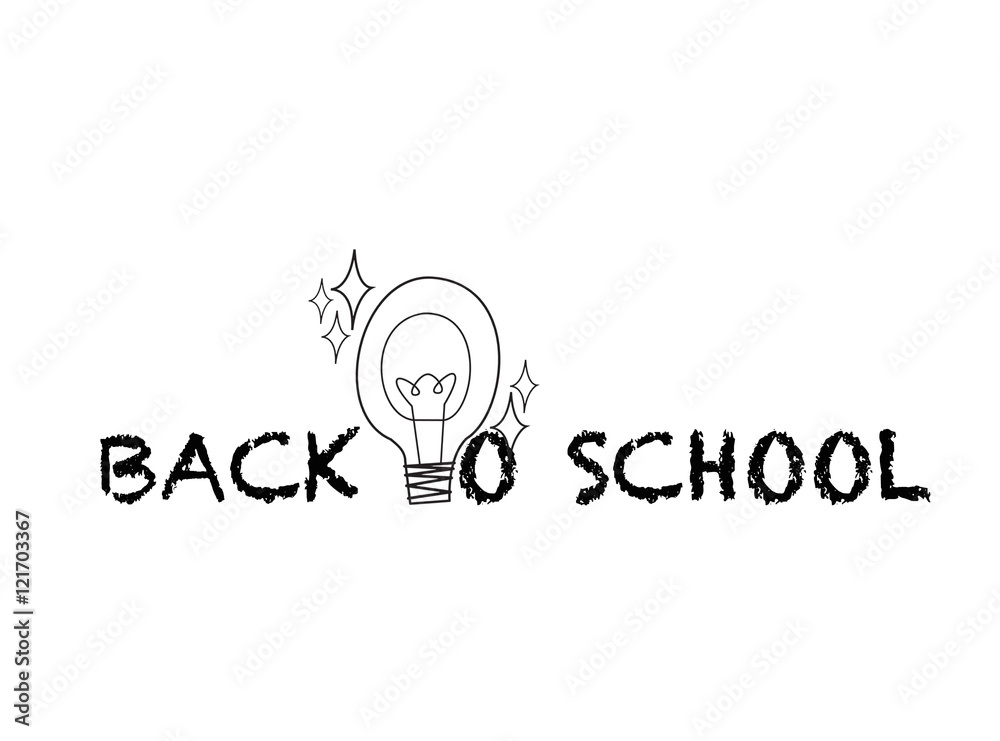 Obraz premium concept idea for back to school wording and light bulb on white note paper with pencil