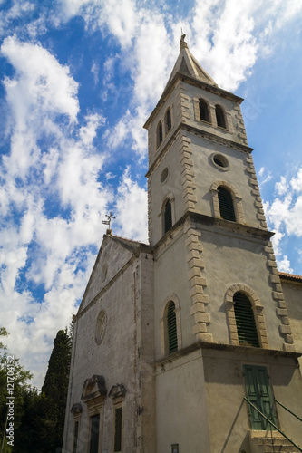 Catholic church in town Zlarin,Croatia © zlatkozalec