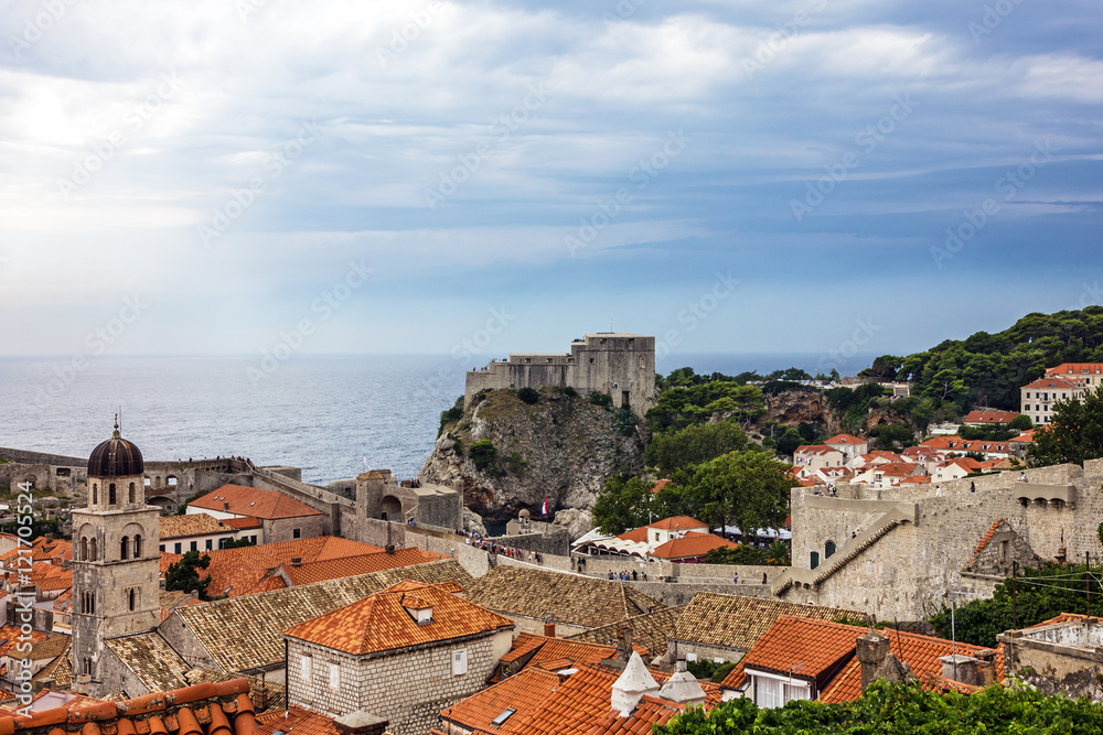 Dubrovnik town, Croatia, sea view