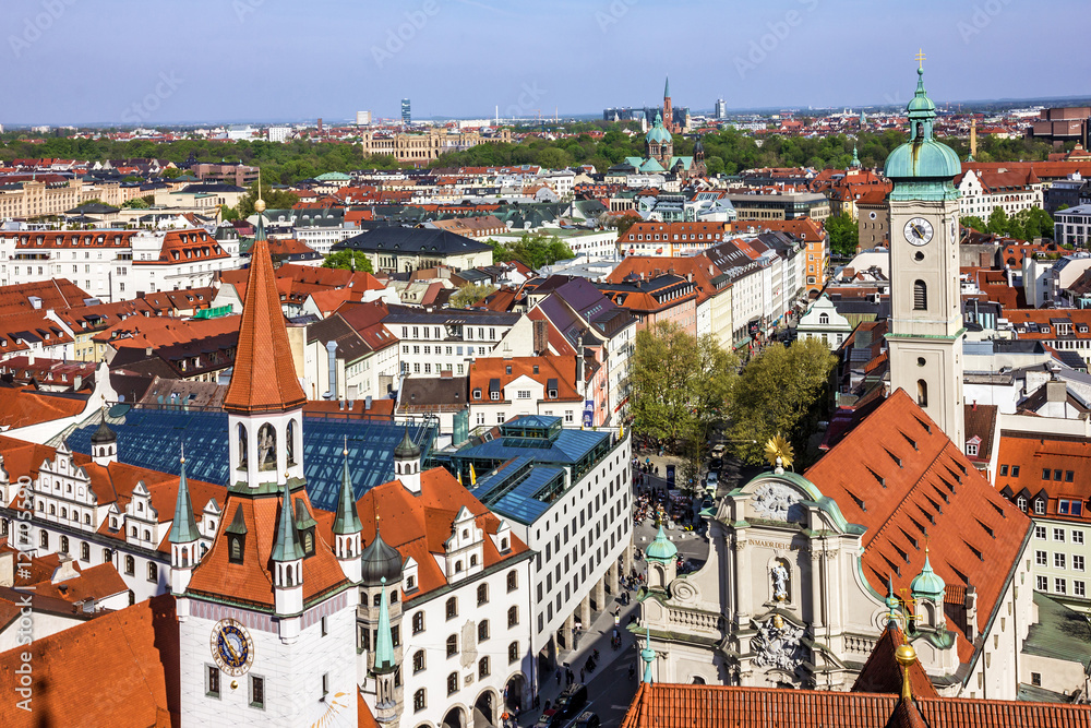 Obraz premium Munich, Bavaria, Germany. Old Town architecture
