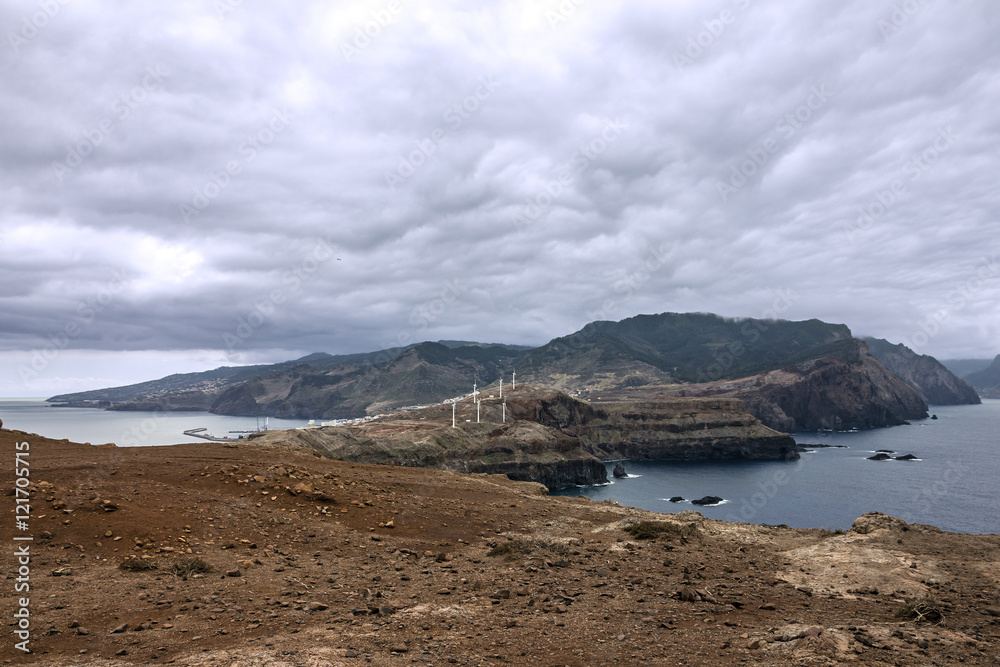 Madeira island landscape Ponte de Sao Lourenco, Portugal