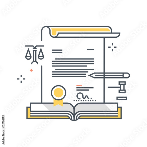 Sign paper law illustration