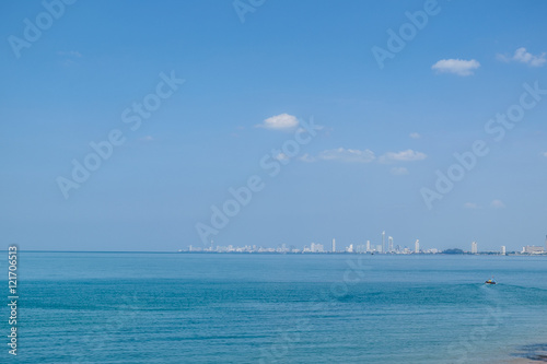 Calm Sea Ocean And Blue Sky Background © sgaphotos