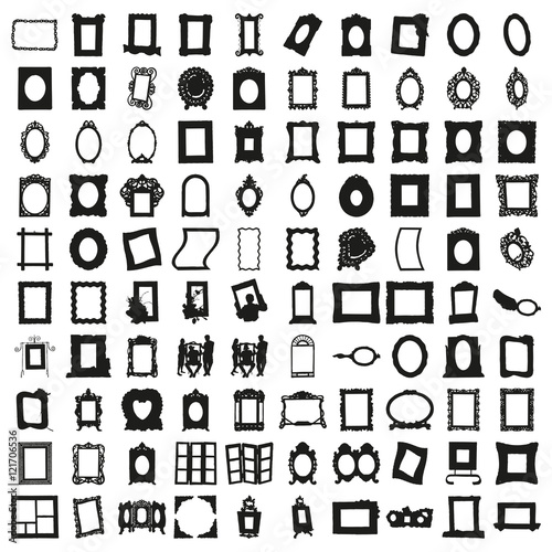 Set of Hundred Frames. Beautiful Vector in High Resolution.