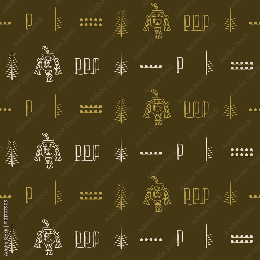 seamless-pattern-with-aztec-number-symbols-for-your-design-stock-vector