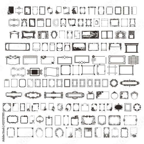 The Greatest Set of 2 Hundreds Frames. Beautiful Vector in High Resolution.