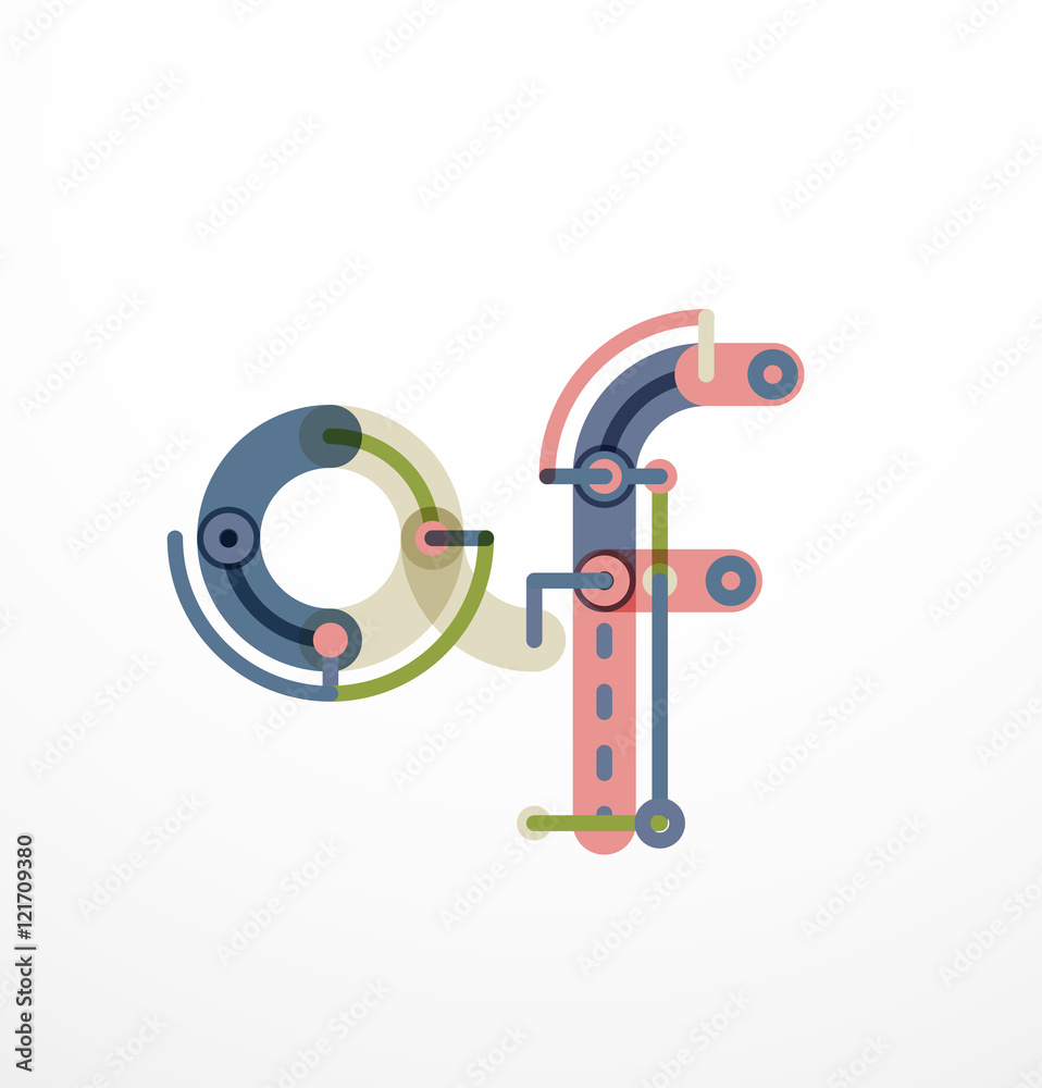 Abstract line design letter logo Abstract line design letter logo