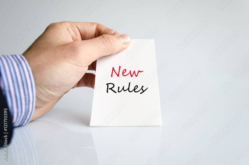 New rules text concept New rules text concept