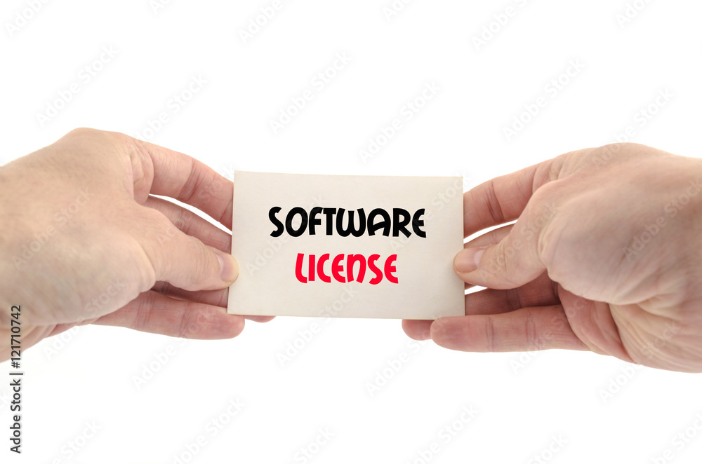 Software license text concept Software license text concept