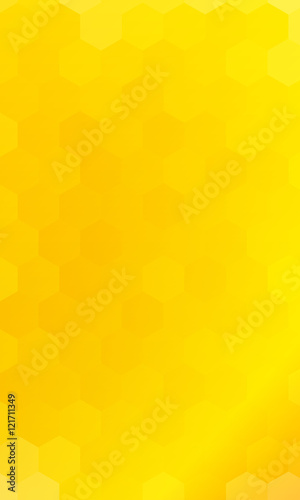 hexagons on a yellow background. geometric banner with gradient. vector.