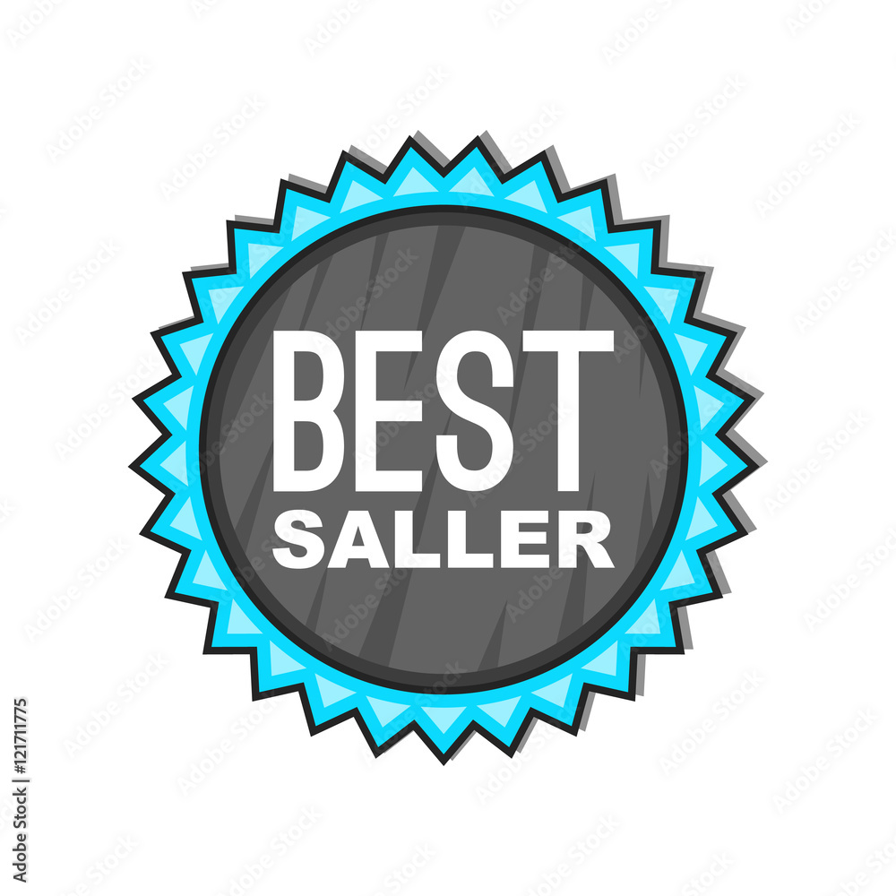 Best seller badge icon in cartoon style isolated on white background vector illustration Best seller badge icon in cartoon style isolated on white background vector illustration
