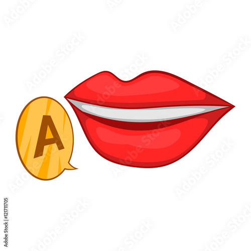 Mother language symbol icon in cartoon style isolated on white background vector illustration