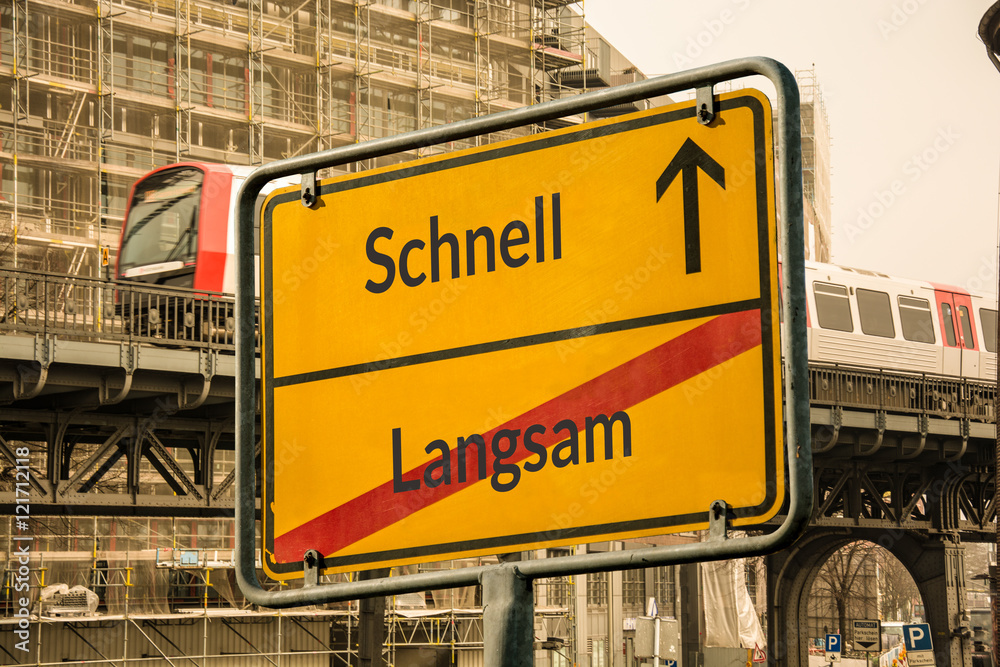 Obraz premium Schild 113 - Schnell