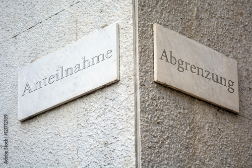 Schild 109 - Anteilnahme photo