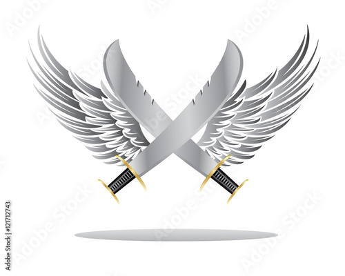 wings sword illustration