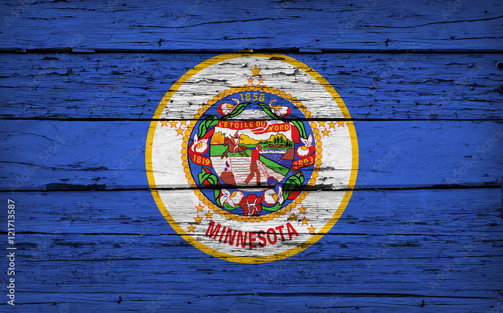 Minnesota State Flag Grunge Background Minnesota State Flag Grunge Background