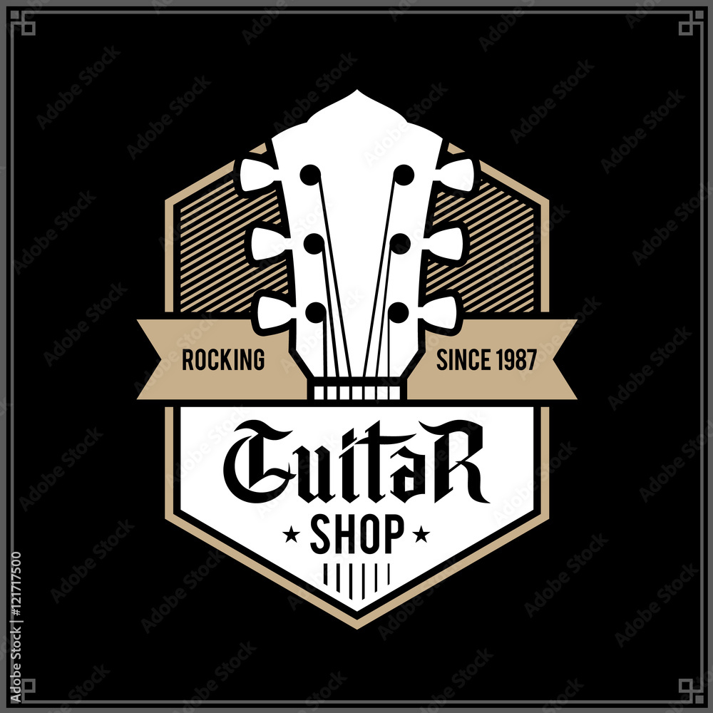Obraz premium Guitar Shop Logo