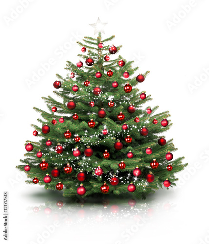 Traditionell geschmückter Weihnachtsbaum