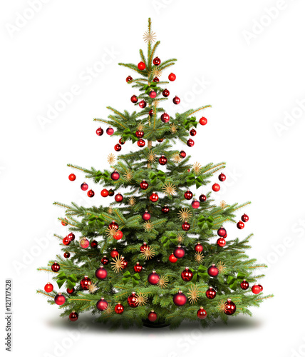 Traditionell geschmückter Weihnachtsbaum
