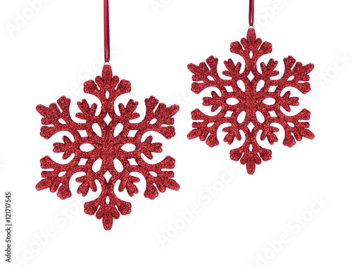 Zwei Rote Weihnachtssterne