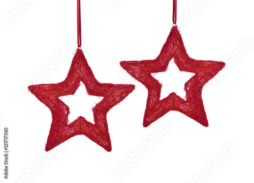 Zwei Rote Weihnachtssterne