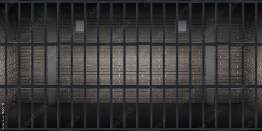 Locked prison, Dark atmosphere Locked prison, Dark atmosphere