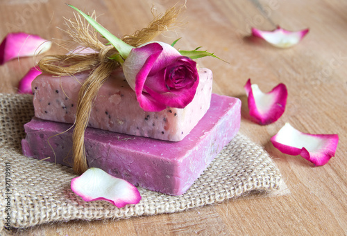 Rose scented natural soaps #121719981