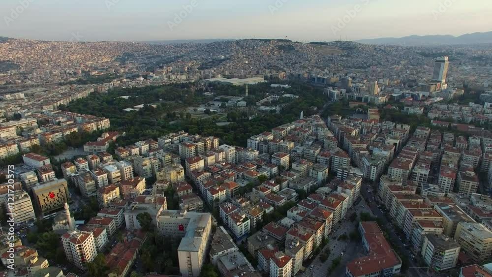 Izmir city center with coastline, ferries and fair. Turkey Izmir city center with coastline, ferries and fair. Turkey
