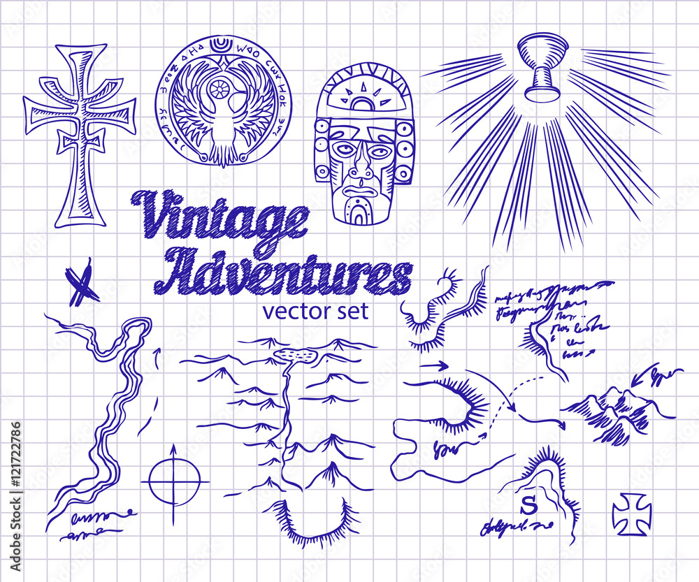 Vintage Adventures: vector set