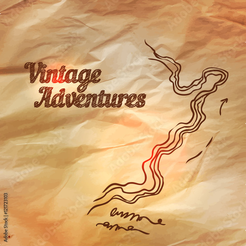 Fotografie Vintage Adventures: vector set