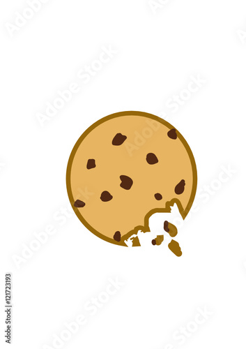 Cookie Vektorgrafik angebissen
