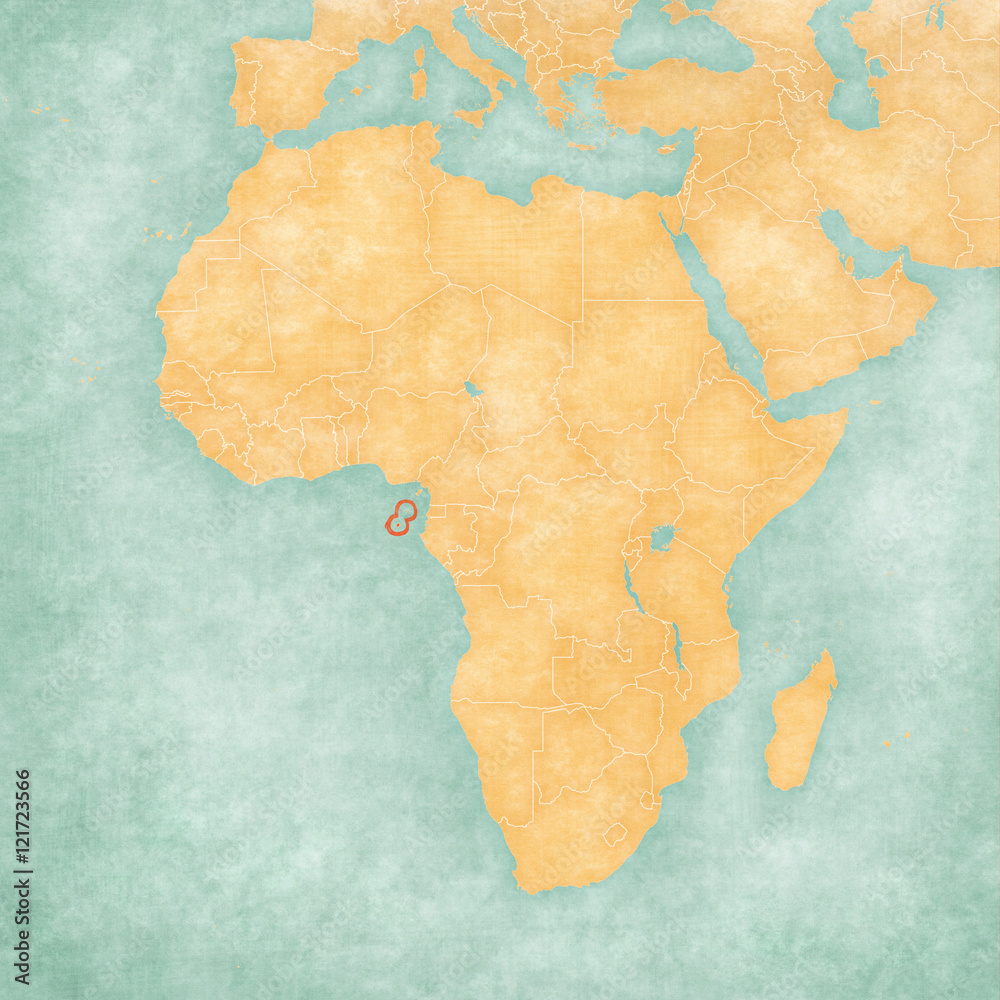 Map of Africa - Sao Tome and Principe