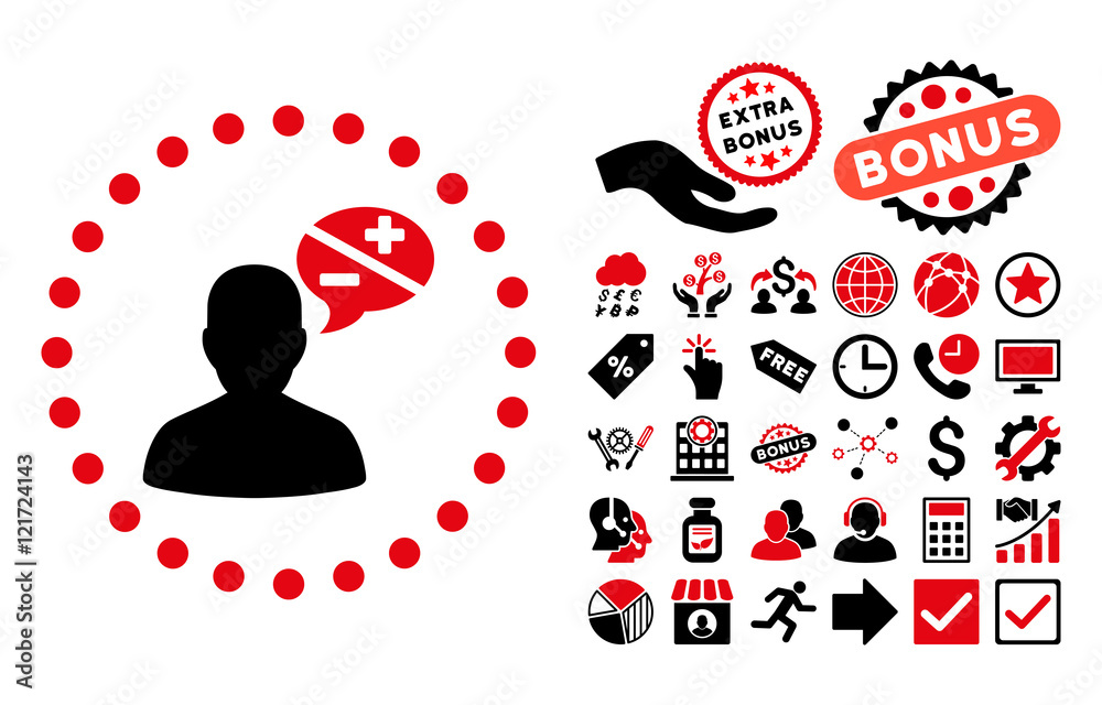 Arguments icon with bonus clip art. Vector illustration style is flat ...