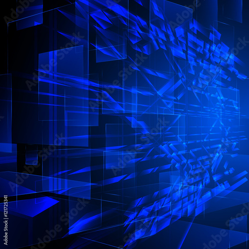Abstract blue digital technology background. Vector illustration